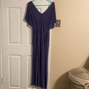 Maternity purple maxi dress